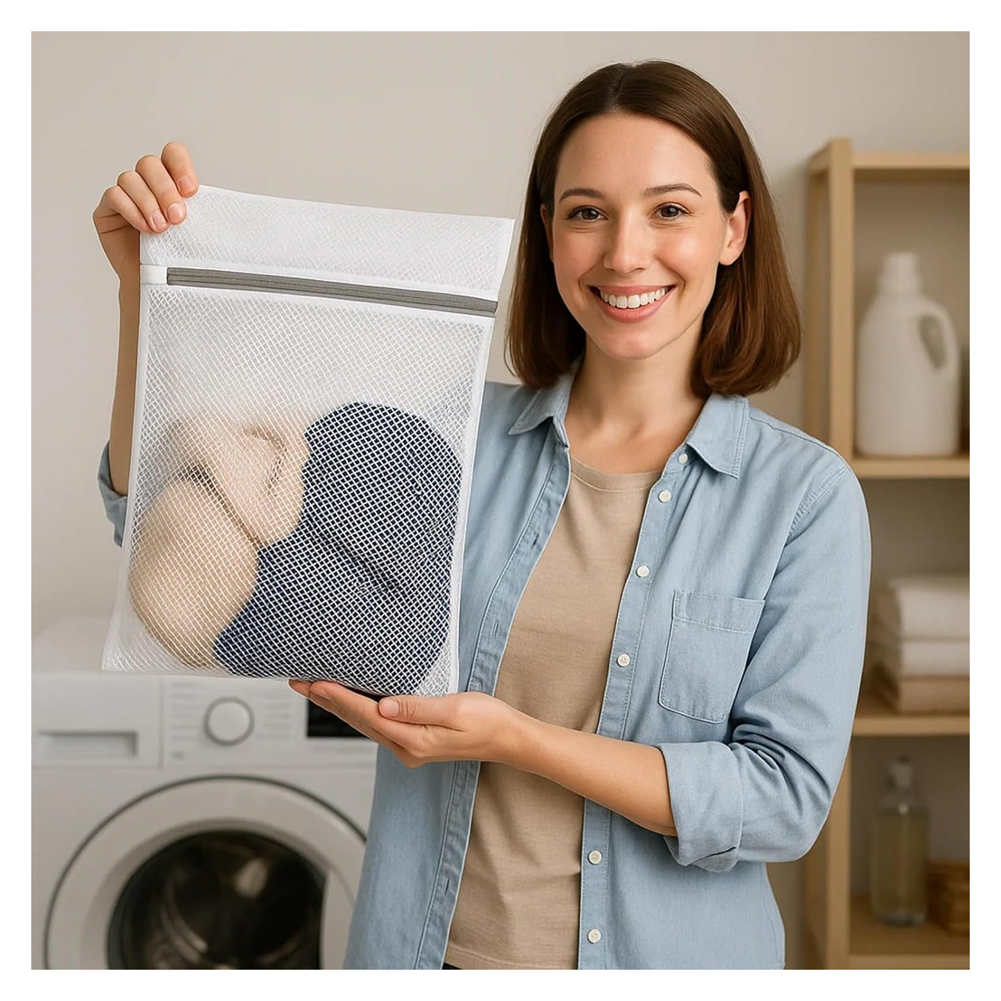 Kimmama Laundry Bags Mesh Wash Bag, Lingerie Bags for Washing Delicates, Net Washer Sack with Zipper, Dryer Pouch for Cleaning and Drying Cloths, Garment, Sweater, Bra, Pant, Sock, Toys, Bedcover