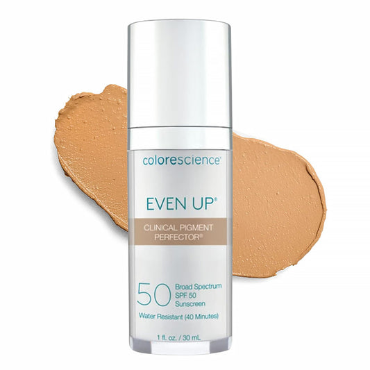 Colorescience Even Up Clinical Pigment Perfector, Water Resistant, Mineral Facial Sunscreen & Primer, Broad Spectrum 50 SPF UV Skin Protection, 1 Fl Oz