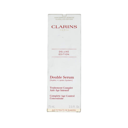 Clarins 2.5 Oz Double Serum Hydric & Lipidic System Complete Age Deluxe Edition Control Concentrate