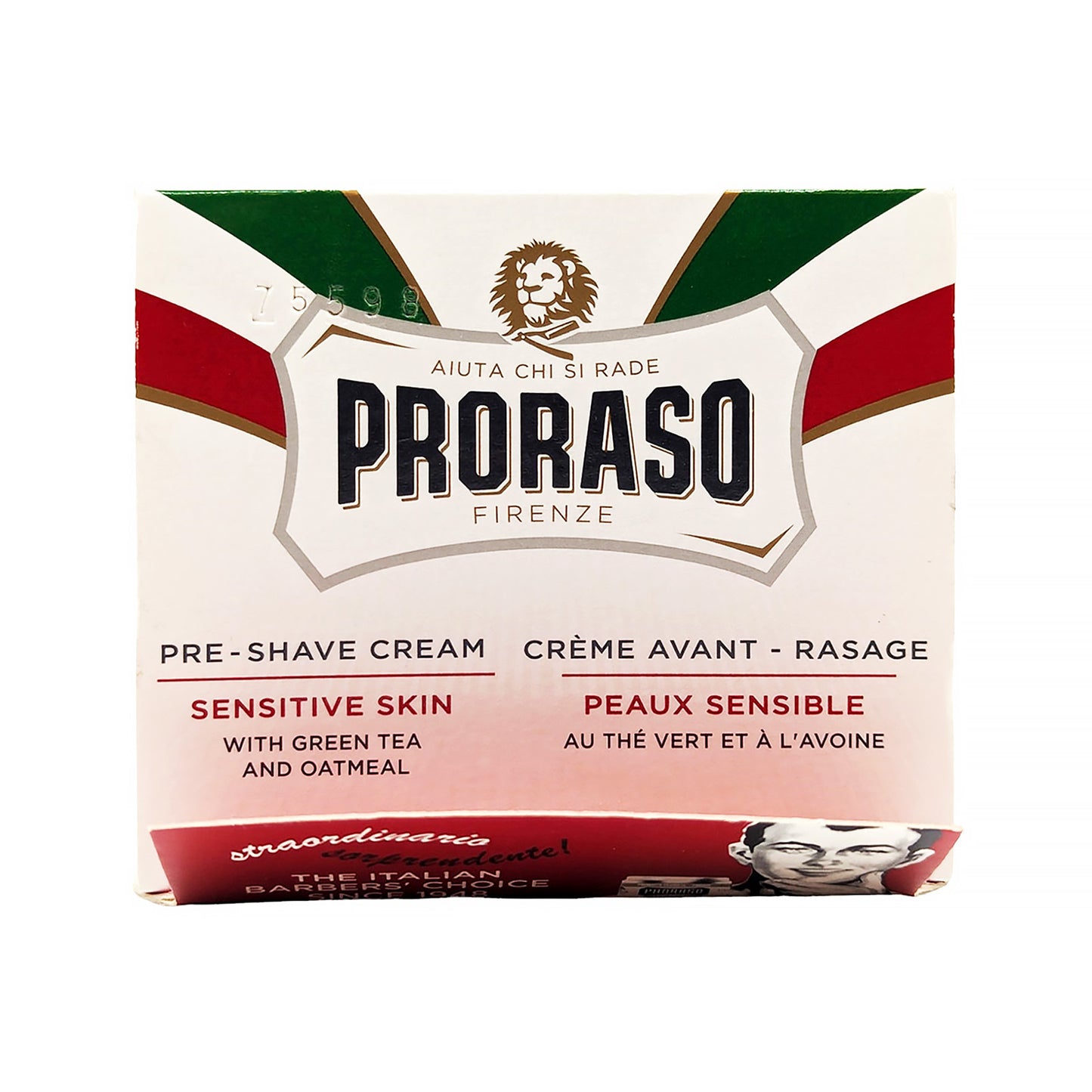 Proraso Pre-Shave Conditioning Cream for Men, Sensitive Skin Formula with Oatmeal and Green Tea, 3.6 oz