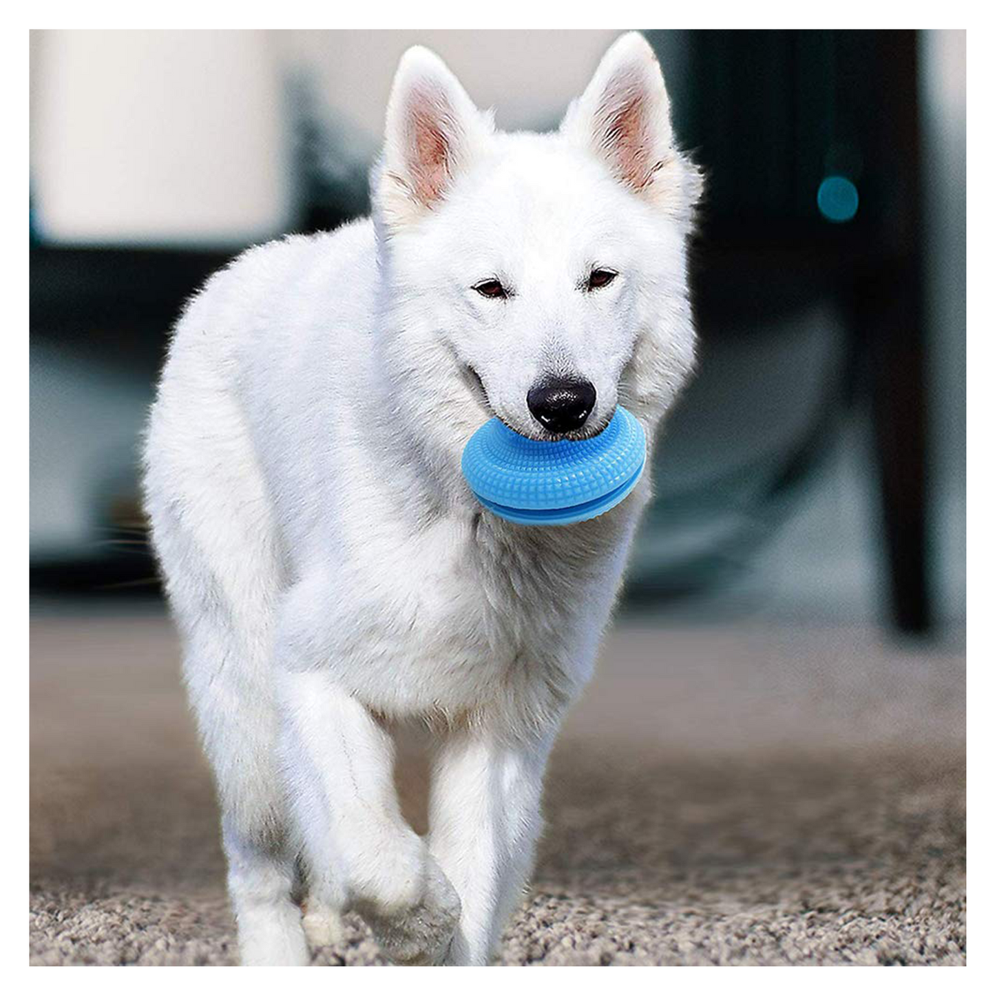 Emoly Dog Teethbrush Chew Toy, Upgraded IQ Interactive Food Dispensing Puzzle Toys for Dogs Chasing Chewing Playing Small Medium Dogs Pets (Pink)