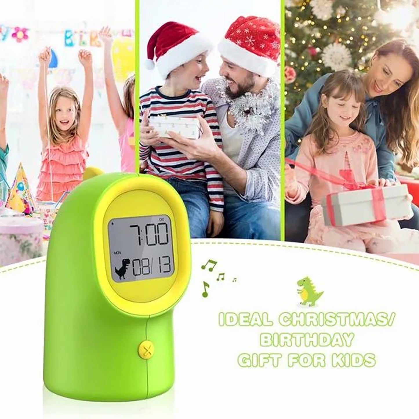 Mpow LED Digital Alarm Clock for Kids with Night Light, Children’s Sleep Trainer LED Charging USB, Birthday/ Christmas Gift for Toddler Boys Girls