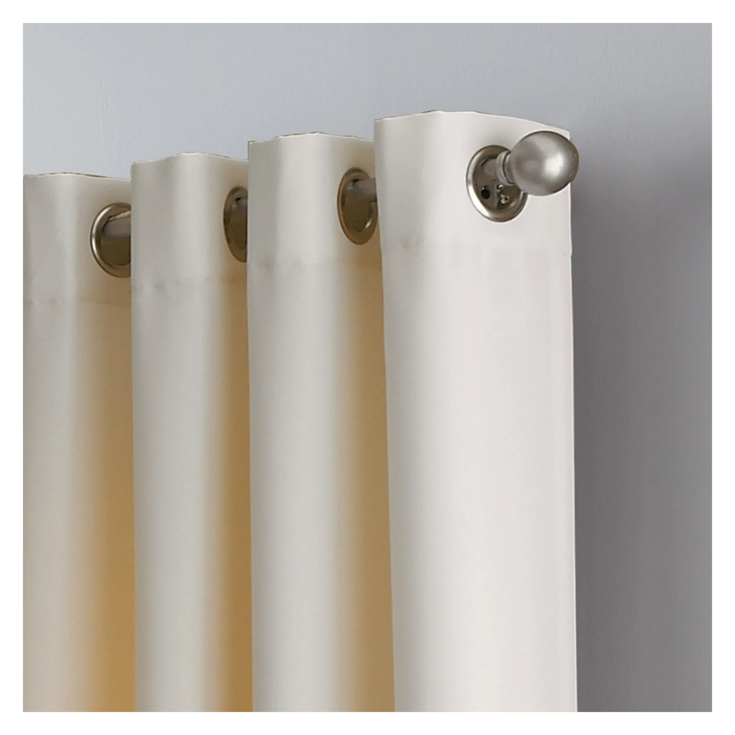 Curtainworks Beige and Brown Color Block Curtain - Room Darkening - Metal Grommets - 42W x 84L