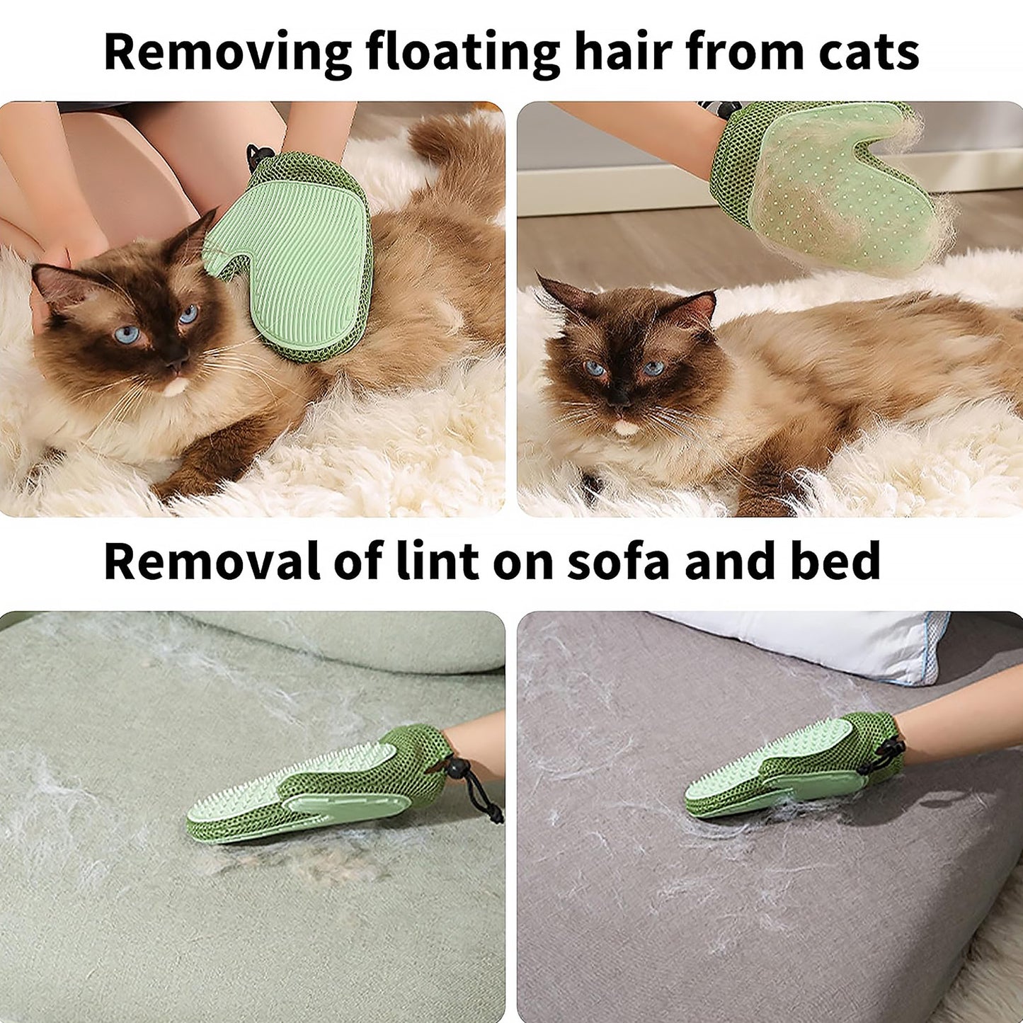 Gooad Cat Grooming Kit, Cat Clippers for Matted Hair, Cordless Cat Shaver for Long Hair, Low Noise Paw Trimmer, Cat Hair Trimmer for Grooming,Quiet Pet Hair Clippers Tools for Cats Dogs (Black)