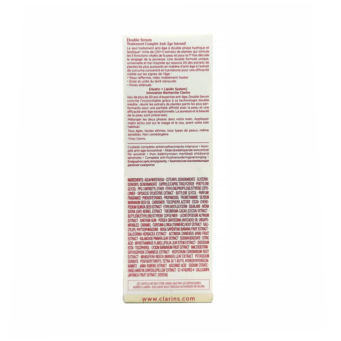 Clarins Anti Aging Double Serum - Complete Age Control Concentrate - 1.0 oz