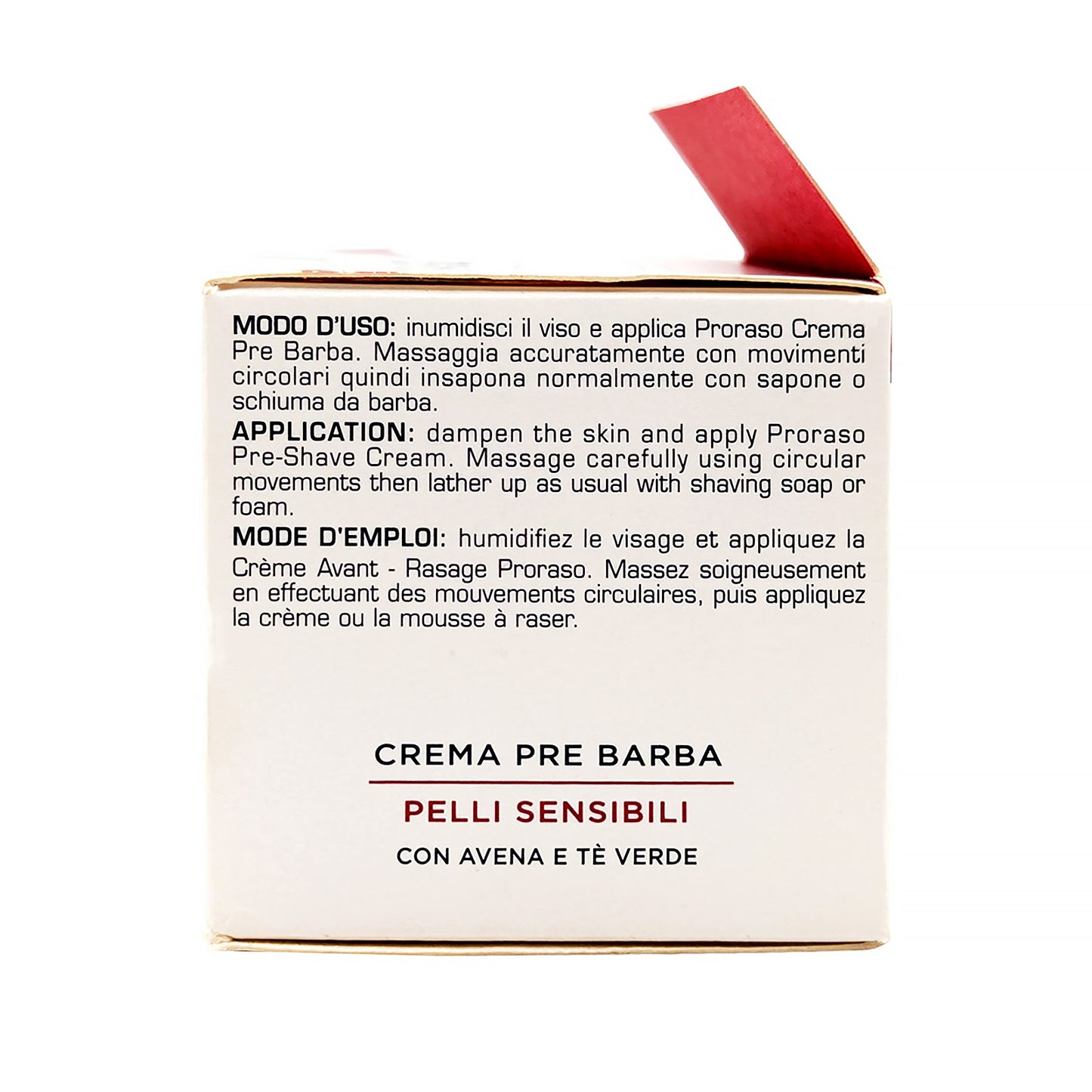 Proraso Pre-Shave Conditioning Cream for Men, Sensitive Skin Formula with Oatmeal and Green Tea, 3.6 oz