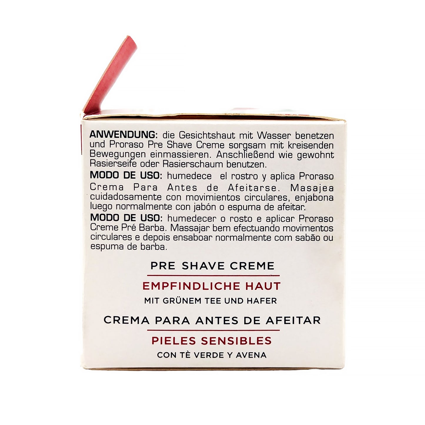 Proraso Pre-Shave Conditioning Cream for Men, Sensitive Skin Formula with Oatmeal and Green Tea, 3.6 oz