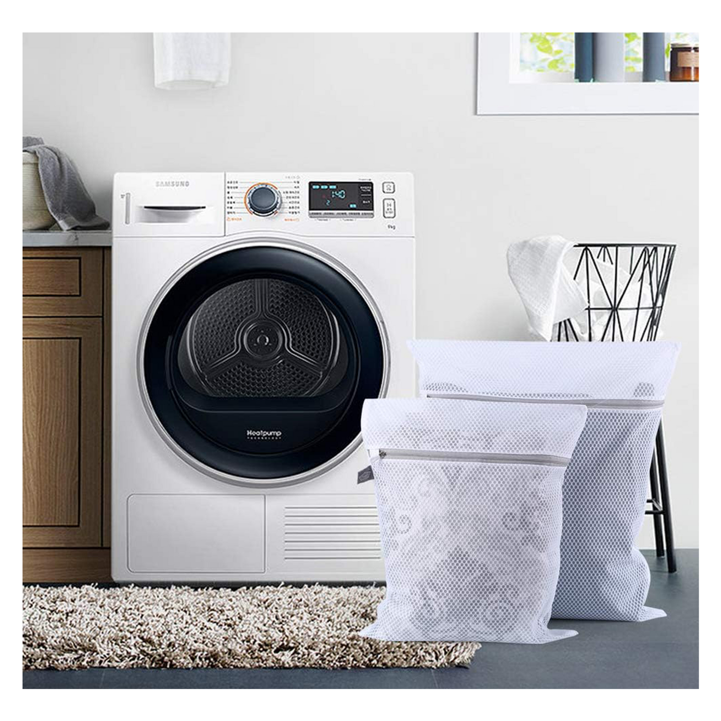 Kimmama Laundry Bags Mesh Wash Bag, Lingerie Bags for Washing Delicates, Net Washer Sack with Zipper, Dryer Pouch for Cleaning and Drying Cloths, Garment, Sweater, Bra, Pant, Sock, Toys, Bedcover