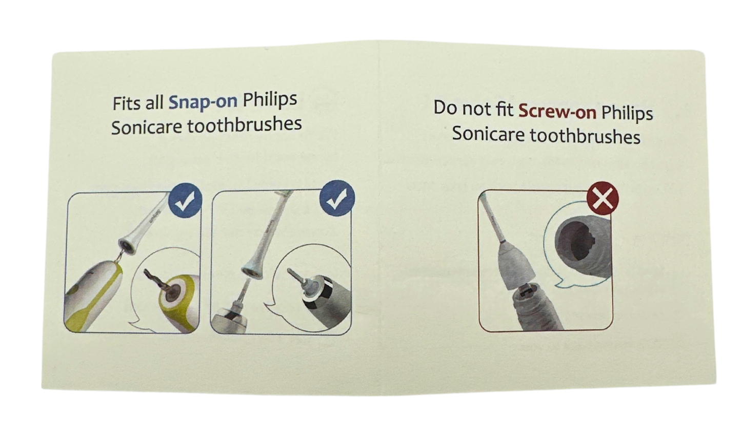 Senyum Replacement Toothbrush Heads Compatible with Philips Sonicare - Black - Snap On - 8 pack