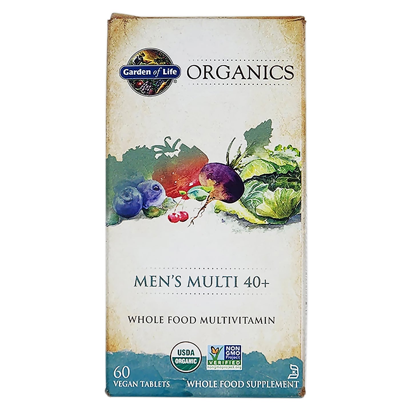 Garden of Life Organics Men's Multi 40 Plus 60 Vegan Tablets