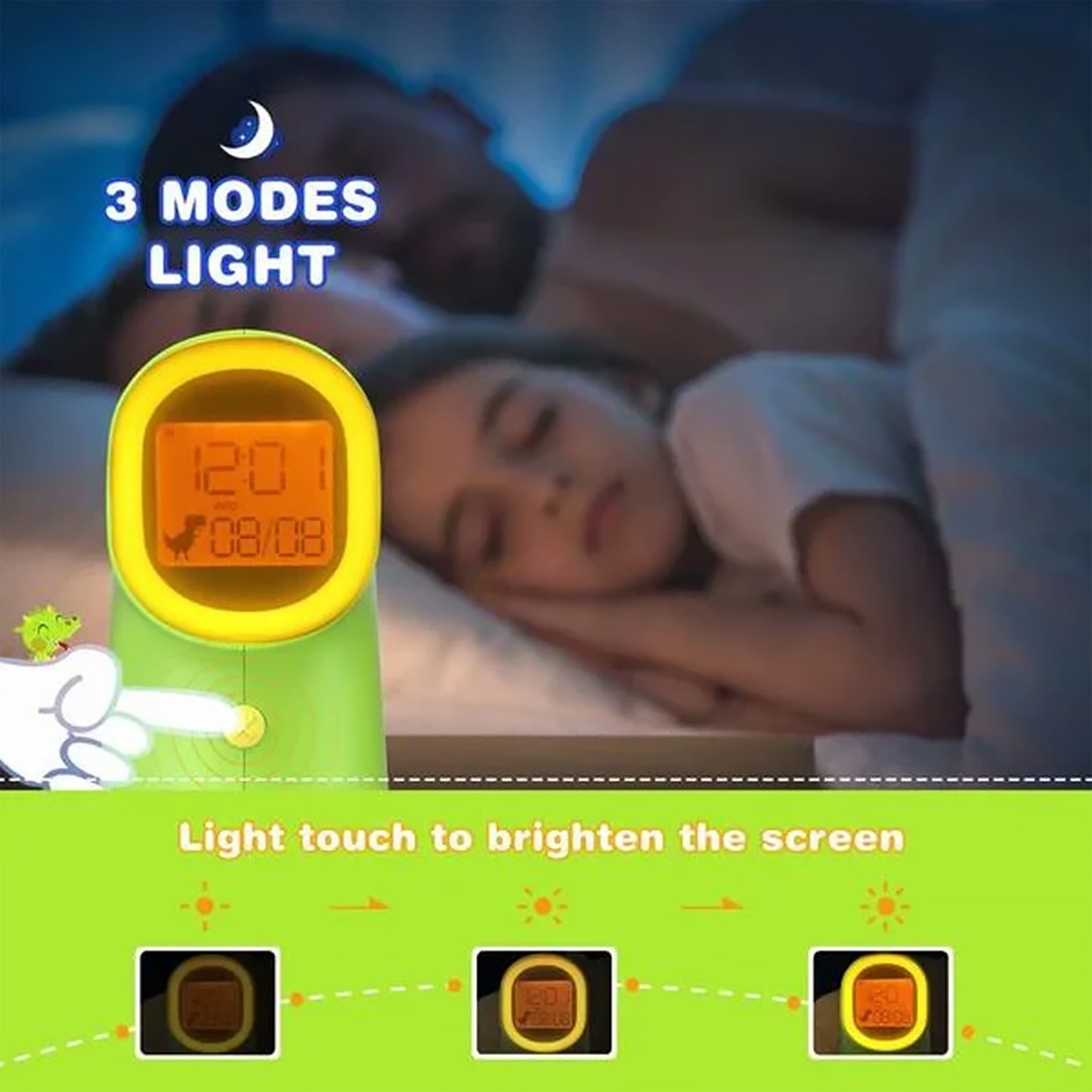 Mpow LED Digital Alarm Clock for Kids with Night Light, Children’s Sleep Trainer LED Charging USB, Birthday/ Christmas Gift for Toddler Boys Girls