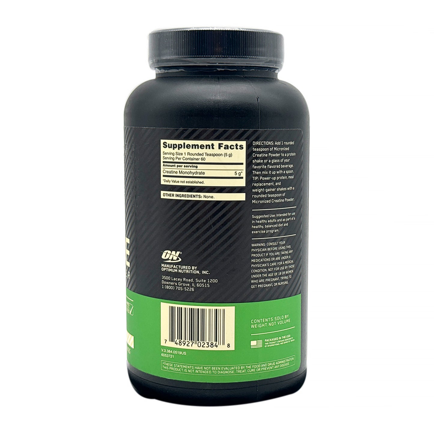 Optimum Nutrition Micronized Creatine Monohydrate Powder, Unflavored, Keto Friendly, 60 Servings (Packaging May Vary) Unflavored 60 Servings (Pack of 1) EXP: 11/30/25