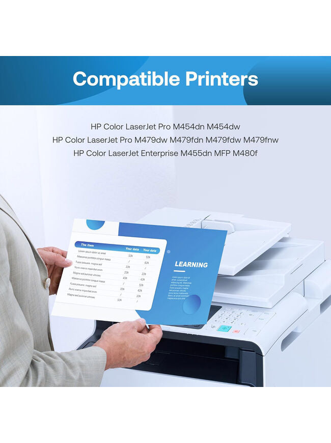 Kogain 414A Toner Cartridges (with Chip) Compatible for HP 414A丨W2020A 414X Work with HP Color Laserjet Pro M479fdn M479fdw M479fnw M454dn M454dw M479dw (BCMY, 4 Pack)